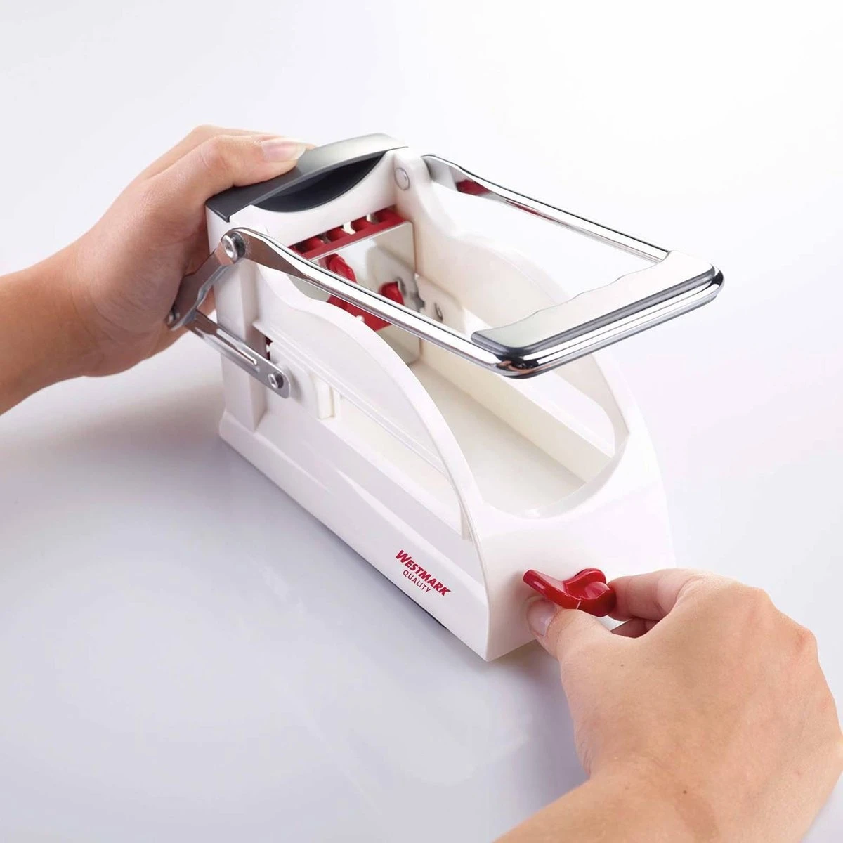 Westmark Sturdy Frietsnijder - Met Drie Messen - Wit - Afbeelding 4