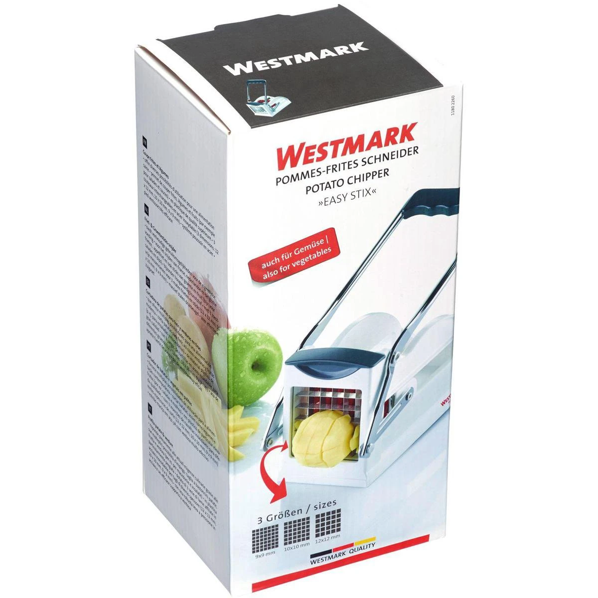 Westmark Sturdy Frietsnijder - Met Drie Messen - Wit - Afbeelding 10