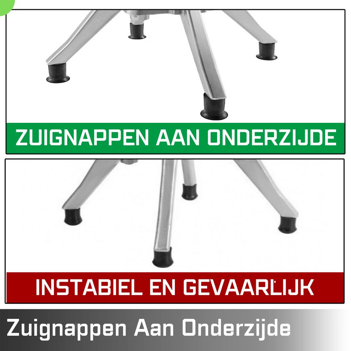 Thuys Patatsnijder - Frietsnijder 6mm - Fritessnijder Met Zuignoppen Zuignappen - Makkelijk Schoonmaken - Profesioneel - Aluminium + RVS - Gratis E-book Voor De Lekkerste Friet - Afbeelding 4