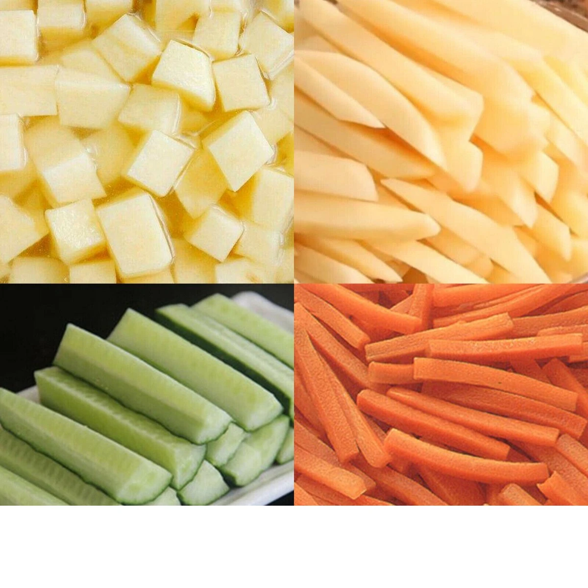 Autura Multifunctionele Frietsnijder - Groentesnijder - Patatsnijder - Roestvrijstaal - 0,5 Inch Snijblad - Afbeelding 3