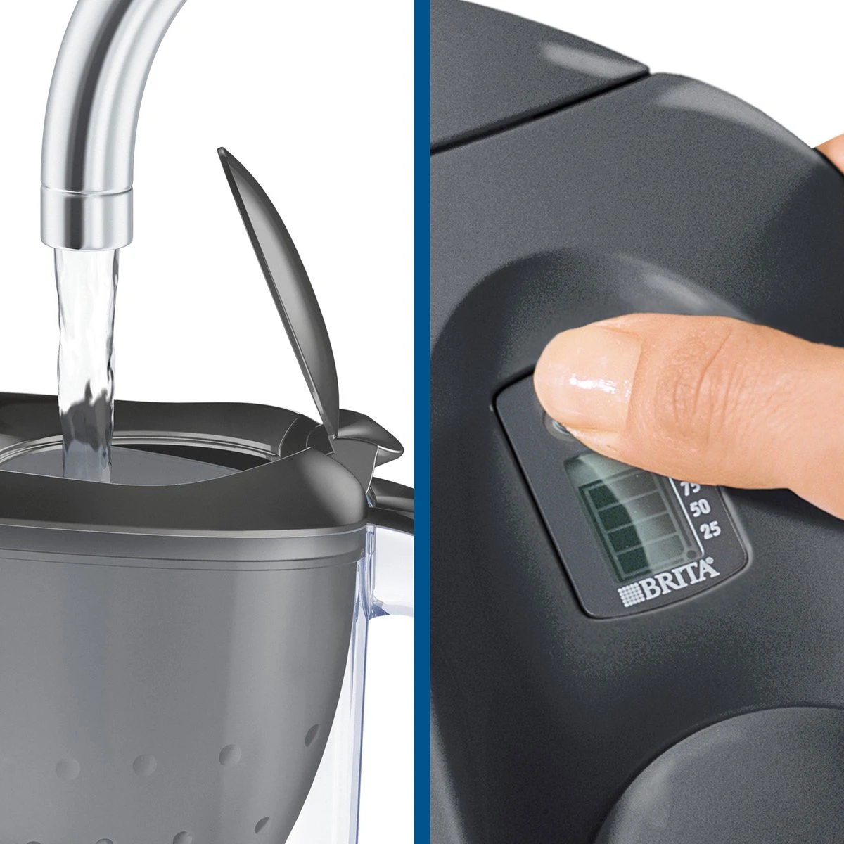 BRITA - Waterfilterkan Marella Cool - Grafiet - 2,4L + 6 MAXTRA+ Waterfilterpatronen - Afbeelding 3
