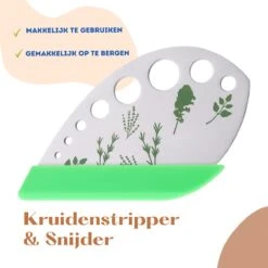 Merkloos Kruidenstripper- RVS Kruidensnijder- Herb Stripper- Cutter- Multifunctionele Roestvrijstalen, Keukengerei, Keukenaccessoires- Tool- Groentesnijder