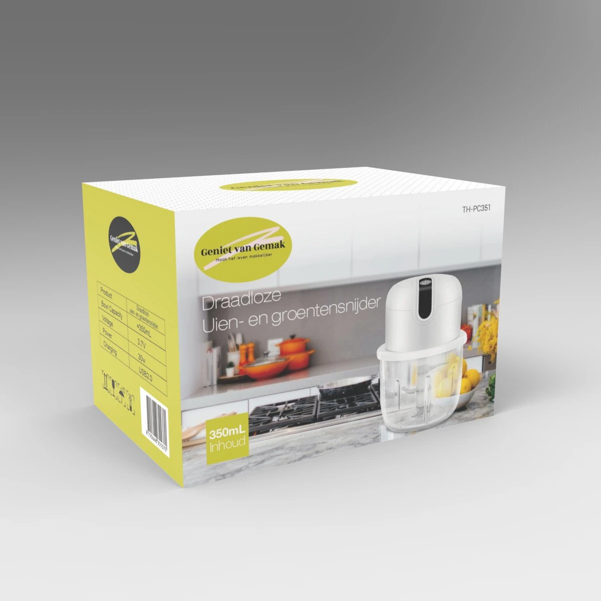 Geniet Van Gemak® | Elektrische Uiensnijder | Voor Al Je Groenten, Kruiden Of Knoflook | Oplaadbaar | Draadloos | Compact - Afbeelding 6