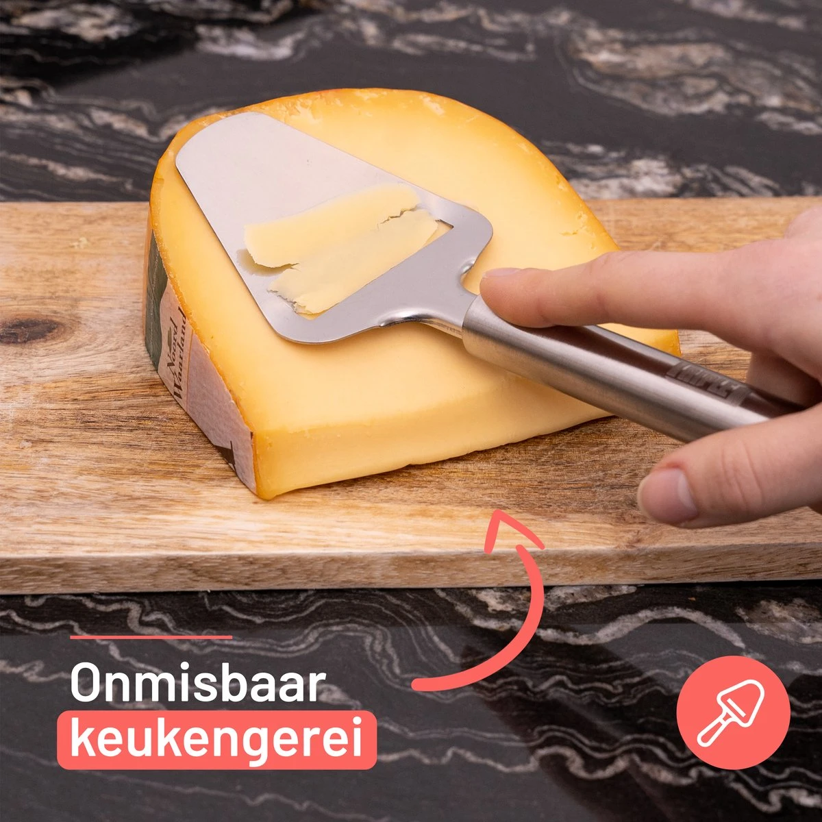 Triple J® Kaasschaaf Voor Jonge En Oude Kaas – Kaasrasp – Kaasmes – Keukengerei - RVS - Afbeelding 7
