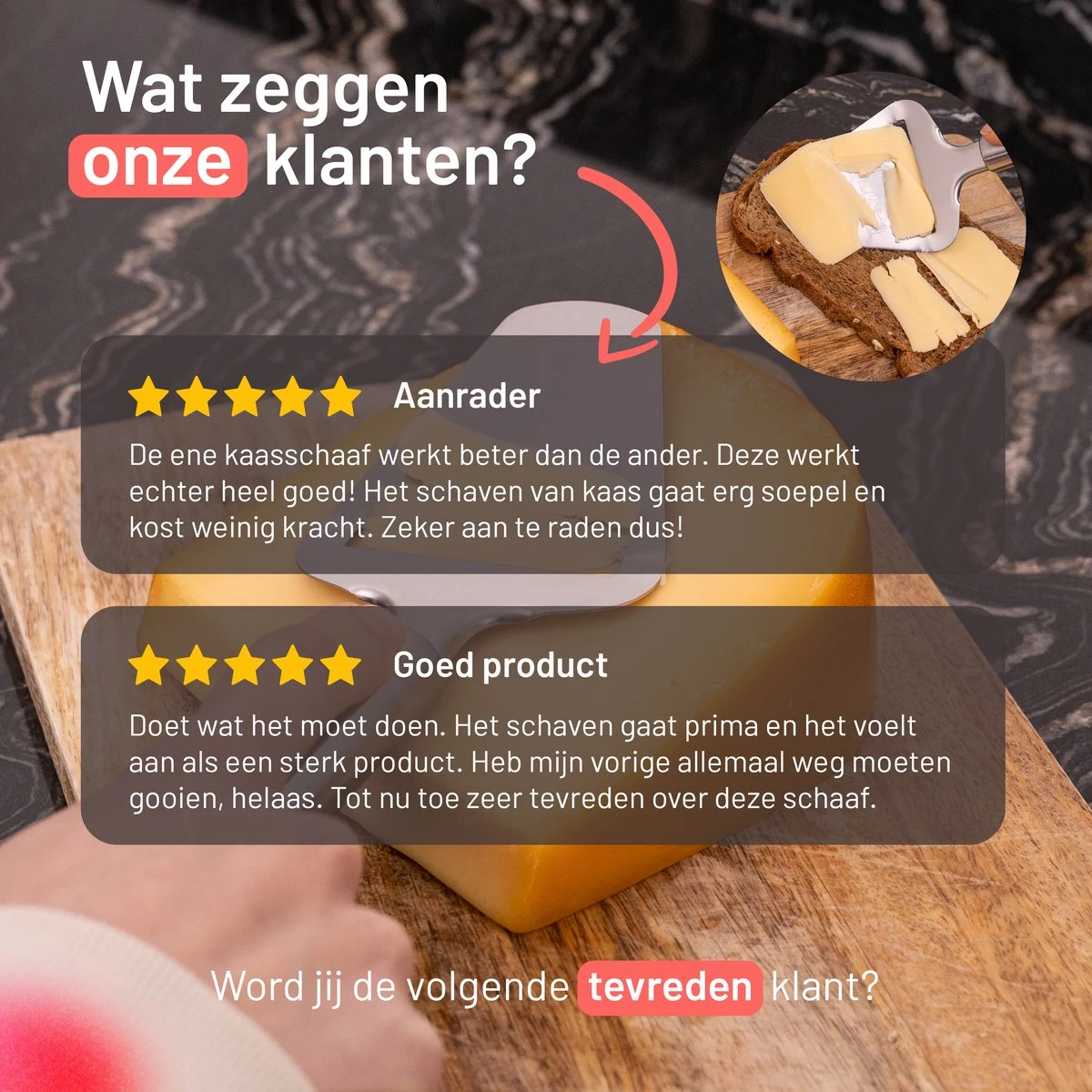 Triple J® Kaasschaaf Voor Jonge En Oude Kaas – Kaasrasp – Kaasmes – Keukengerei - RVS - Afbeelding 8