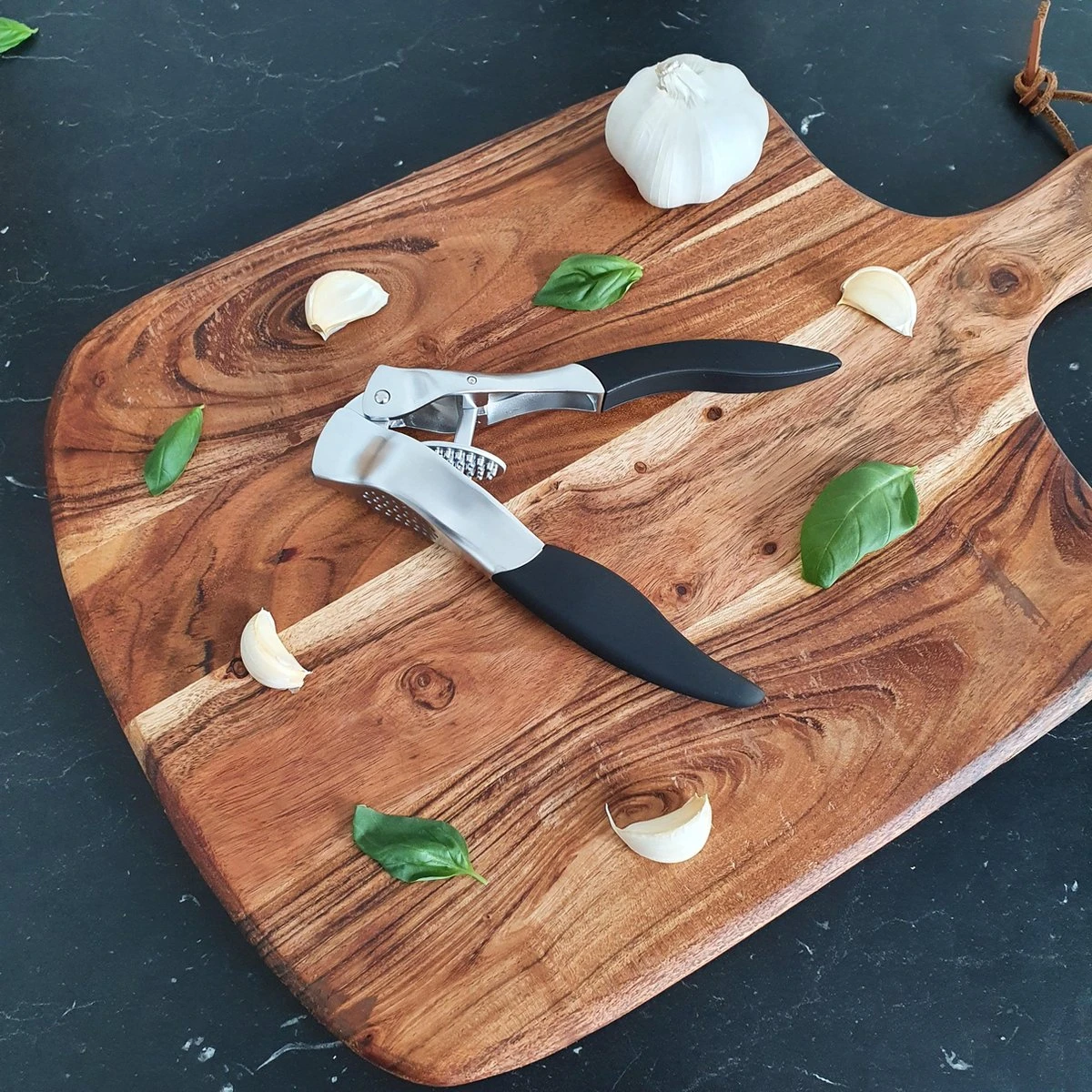 Knoflookpers - Ergonomisch - RVS - Knoflookperser - Knoflook - Pers - Afbeelding 4