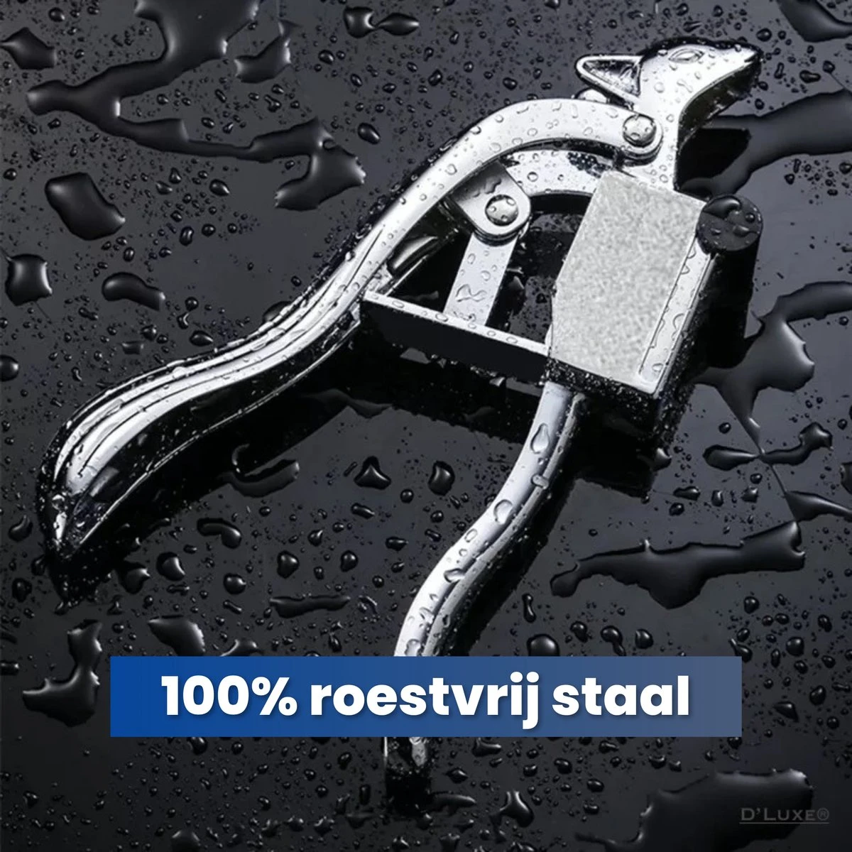 D'Luxe - The Squirrel Knoflookpers - Met Schraap Systeem - Knoflookpers-gemberpers- Met Gratis Siliconen Peller & Borstel - Afbeelding 4