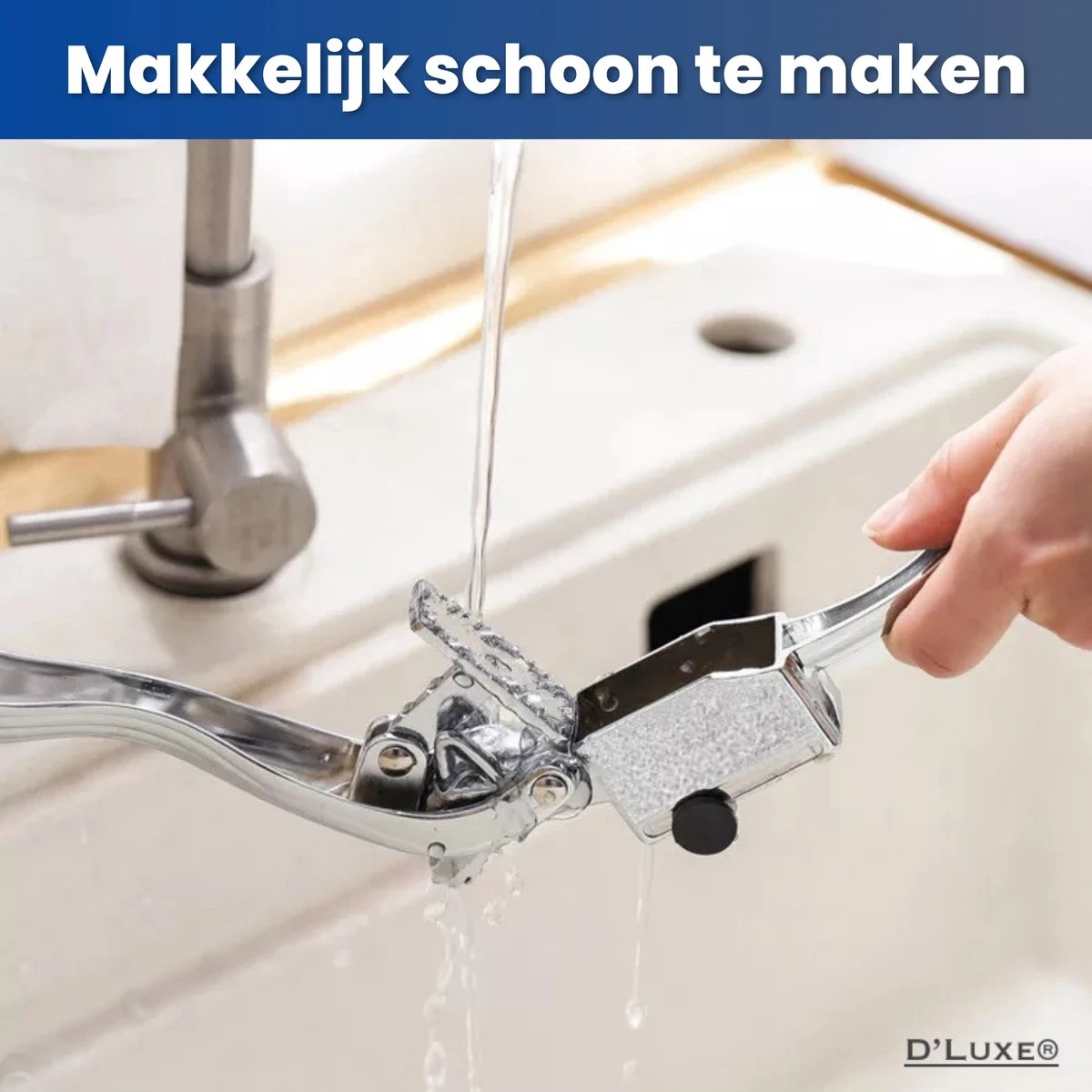 D'Luxe - The Squirrel Knoflookpers - Met Schraap Systeem - Knoflookpers-gemberpers- Met Gratis Siliconen Peller & Borstel - Afbeelding 5