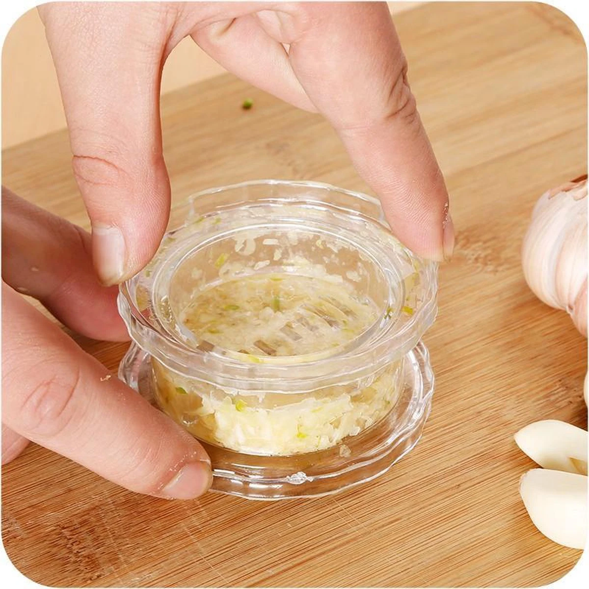 Garlic Chef KnoflookPers - Knoflook Hakker - Keukenhulp Knoflooksnijder - Afbeelding 4