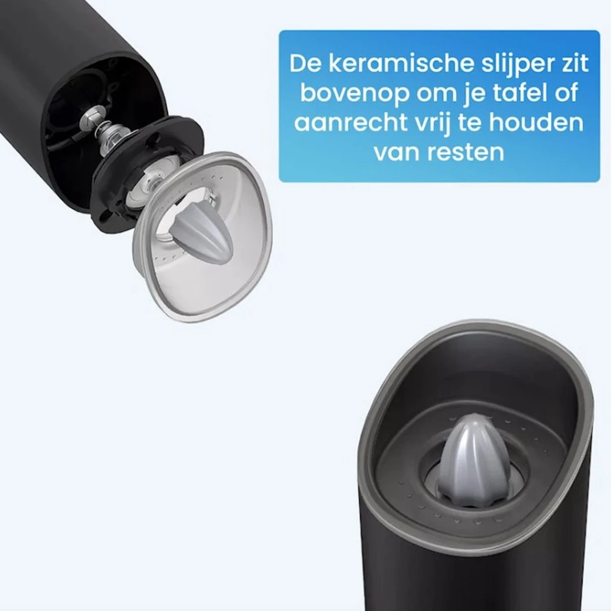 Goga Elektrische Pepermolen En Zoutmolen – Pepermolen – Zoutmolen – Verstelbaar – Zwart – Elektrisch – Kruidenmolen - Automatisch -Set Van 2 - Afbeelding 4