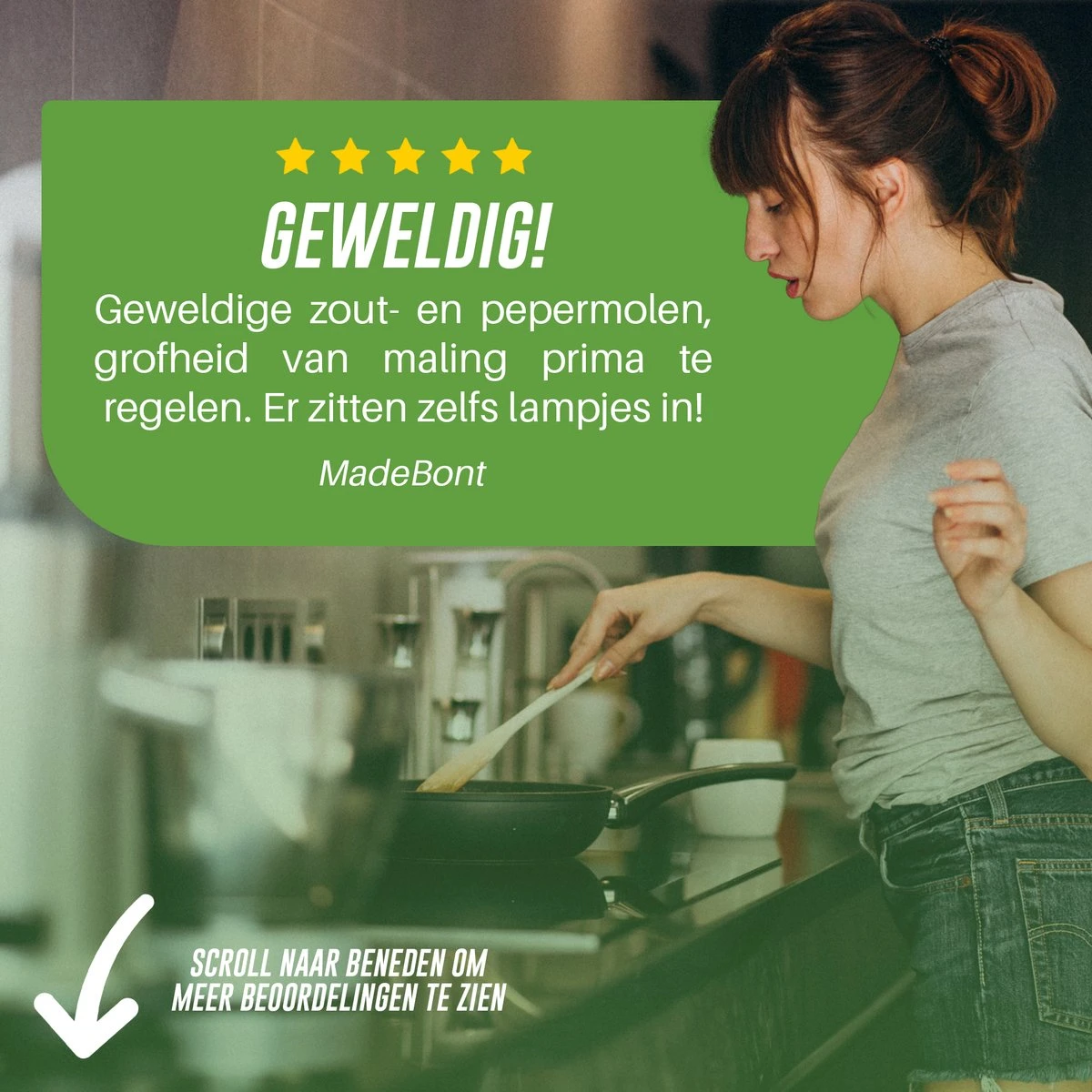 Peper En Zoutmolen Set - Elektrisch - Pepermolen - Zoutmolen - Set Van 2 Stuks - Afbeelding 3