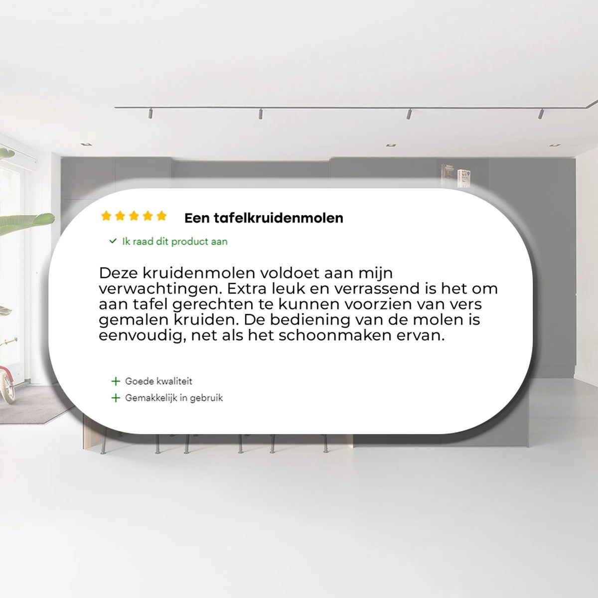 Proudproducts - Kruidenmolen - Kruidensnijder - Keukenmolen - Ideaal Voor Het Kruiden Snijden - Keukengerei - Groen/Wit - Kunststof - Afbeelding 6