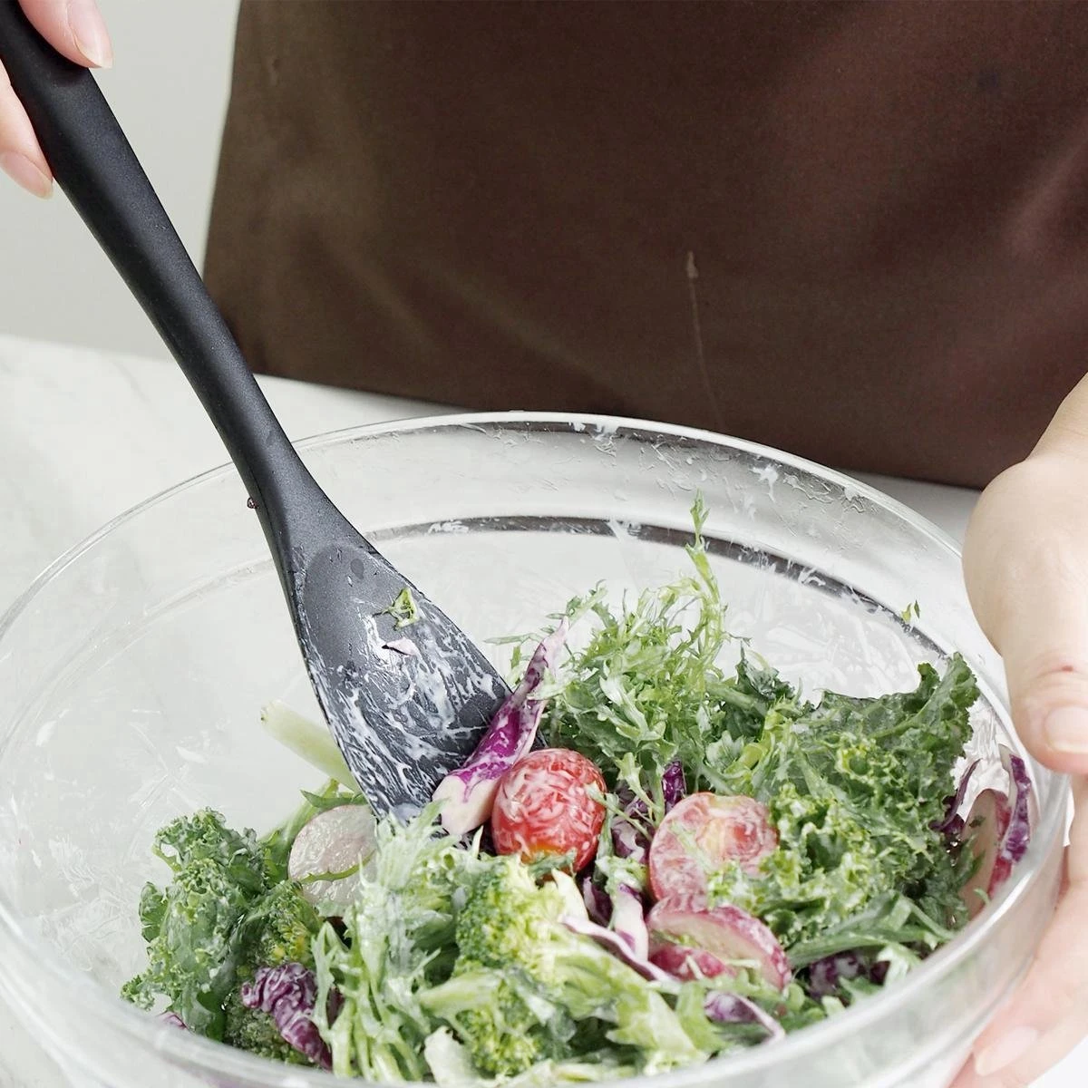 Merkloos Keukengerei - Keuken Set - Bakset -10-delig Set - Kookgerei Spatel – Garde – Bakspaan – Opscheplepel – Schuimspaan – Pannenlikker – Siliconen - Afbeelding 4