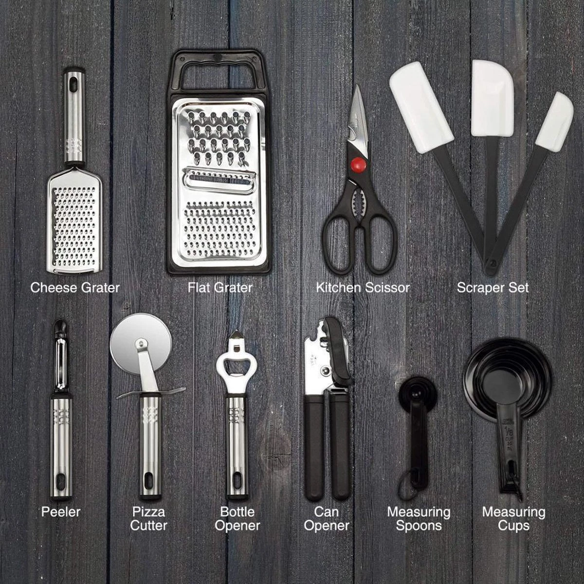 Kookgerei Set - Zwart - 42-delig - Keukengerei - Afbeelding 12