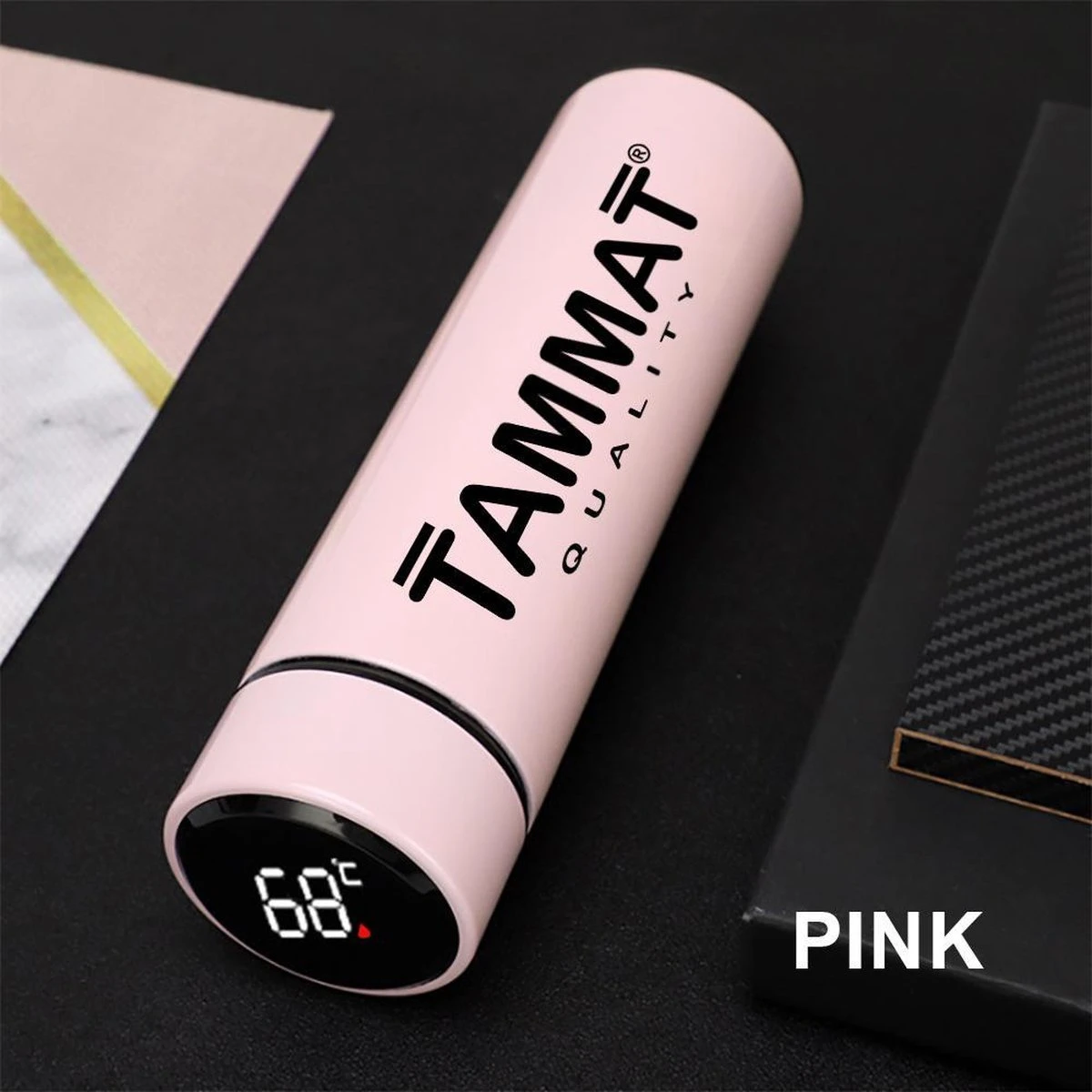 Slimme Thermosfles Met LCD Temperatuur Display - Curver Isolatiefles 0,5 Liter - Dubbelwandige Thermosfles - Thermosbeker - Isoleerfles - Thermoskan - Travel Mug - Bidon Drinkfles - Koffiebeker - Drinkflessen - RVS - Smart Thermos - Metaal - Afbeelding 4