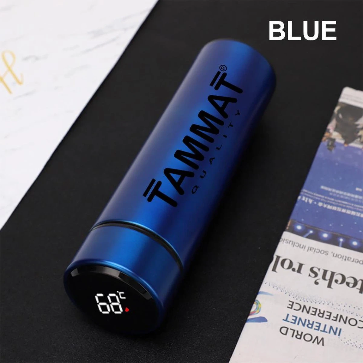 Slimme Thermosfles Met LCD Temperatuur Display - Curver Isolatiefles 0,5 Liter - Dubbelwandige Thermosfles - Thermosbeker - Isoleerfles - Thermoskan - Travel Mug - Bidon Drinkfles - Koffiebeker - Drinkflessen - RVS - Smart Thermos - Metaal - Afbeelding 5