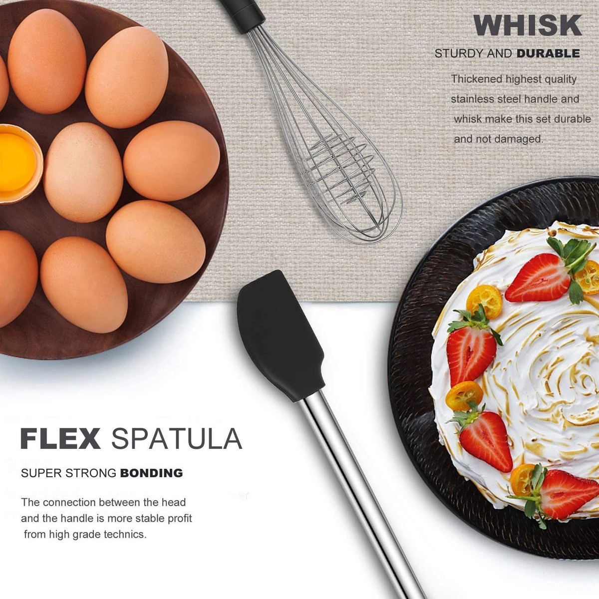 Keukengerei Set Met Houder 15-delig - Siliconen - Hittebestendig / BPA Vrij - Afbeelding 4