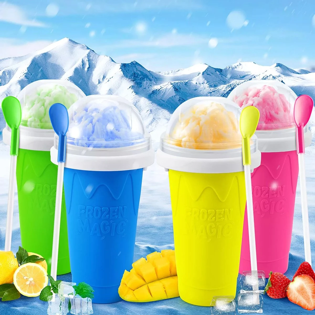 Summer Spark Slushy Maker - Slush Puppy Maker - IJscrusher - Slush Puppy Beker - Slushy Puppy Maker - Slush Puppy Machine - Slush Maker - Slushy Cup - Tiktok - Roze - Afbeelding 4