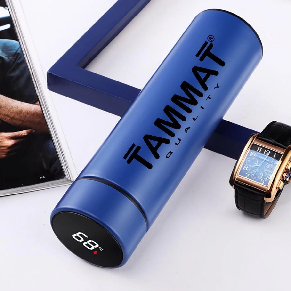 Slimme Thermosfles Met LCD Temperatuur Display - Curver Isolatiefles 0,5 Liter - Dubbelwandige Thermosfles - Thermosbeker - Isoleerfles - Thermoskan - Travel Mug - Bidon Drinkfles - Koffiebeker - Drinkflessen - RVS - Smart Thermos - Metaal - Afbeelding 8