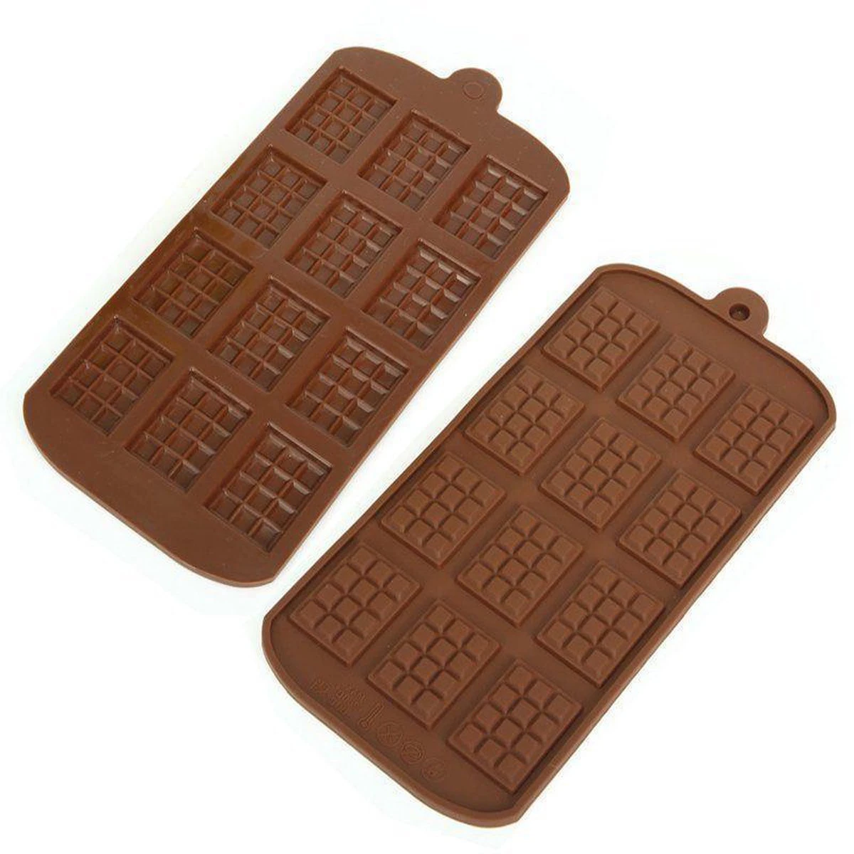 Merkloos Mini Chocolade Reepjes Vorm - Siliconen Chocolade Mal - Snoepjes - 2 Stuks - Afbeelding 2