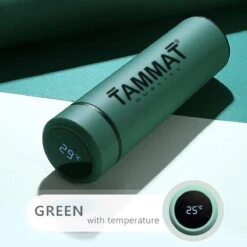 Slimme Thermosfles Met LCD Temperatuur Display - Curver Isolatiefles 500 ML - Rubber Coating - Dubbelwandige Thermosfles - Thermosbeker - Isoleerfles - Thermoskan - Travel Mug - Bidon Drinkfles - Koffiebeker - Drinkflessen - RVS - Smart Thermos