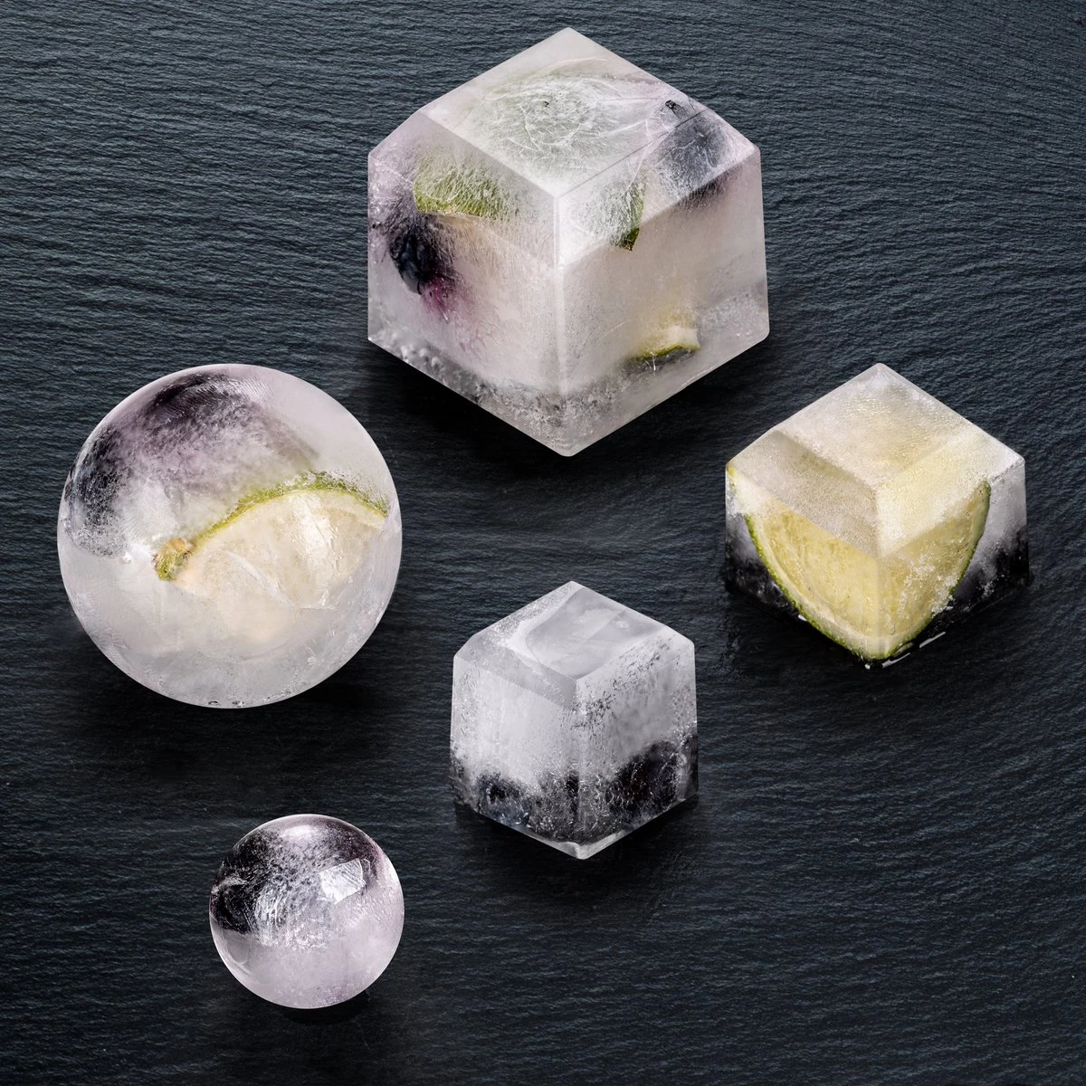 Blumtal Bollen IJsblokjesvorm - 2 X 4 IJsblokjes - Hoogwaardig Siliconen - 8 Stuks - 5 Cm - Zwart / Geel - Afbeelding 7