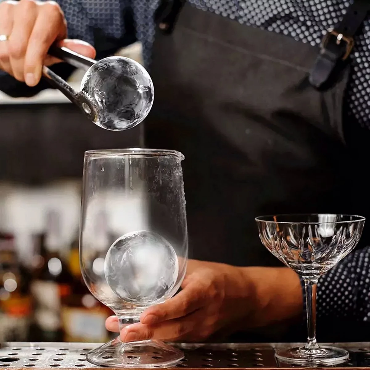 ICYBOY - CLEAR ICE Whiskey IJsbal Maker Kristalhelder - 2.5 Inch - Double Sphere - Cube Mold - Helder Ijs - ClearIce - Afbeelding 3