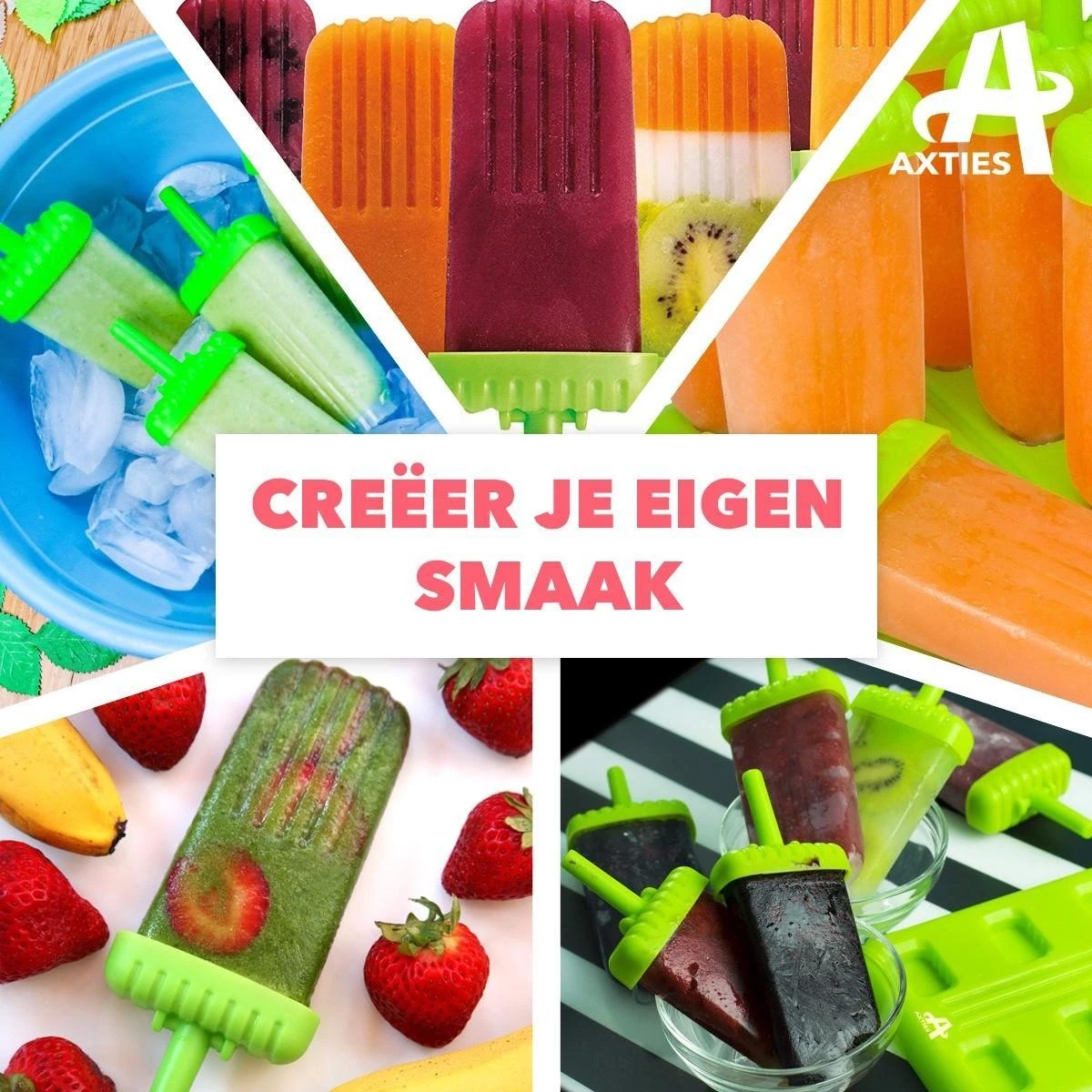 Axties - IJslolly Vormen - Siliconen - Multicolor - 6 Stuks - Afbeelding 7