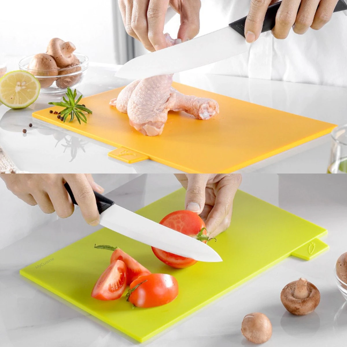 MyCuisine - Snijplankenset Met Houder - 4 Stuks - Snijplanken - Keuken Accessoires - Snijplank - 30 X 22,3 X 0,5 Cm - Kunststof - Zwart - Afbeelding 6