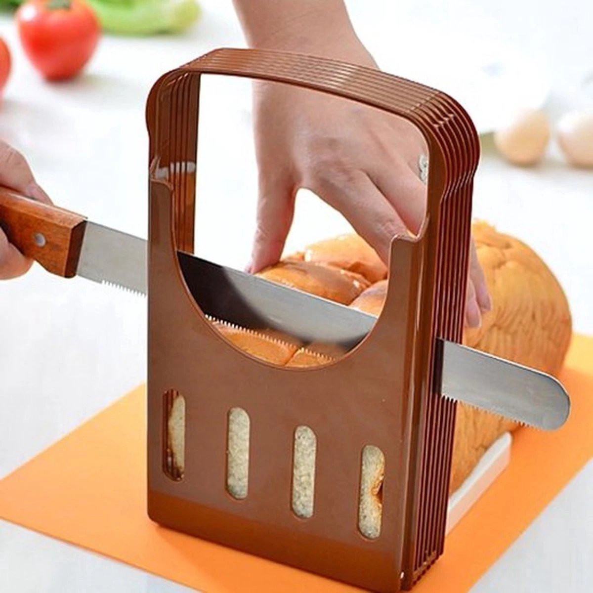 Broodsnij Hulpmiddel - Brood Snijden - Cake Snijhulp - Broodsnijder Broodsnijplank - Afbeelding 2