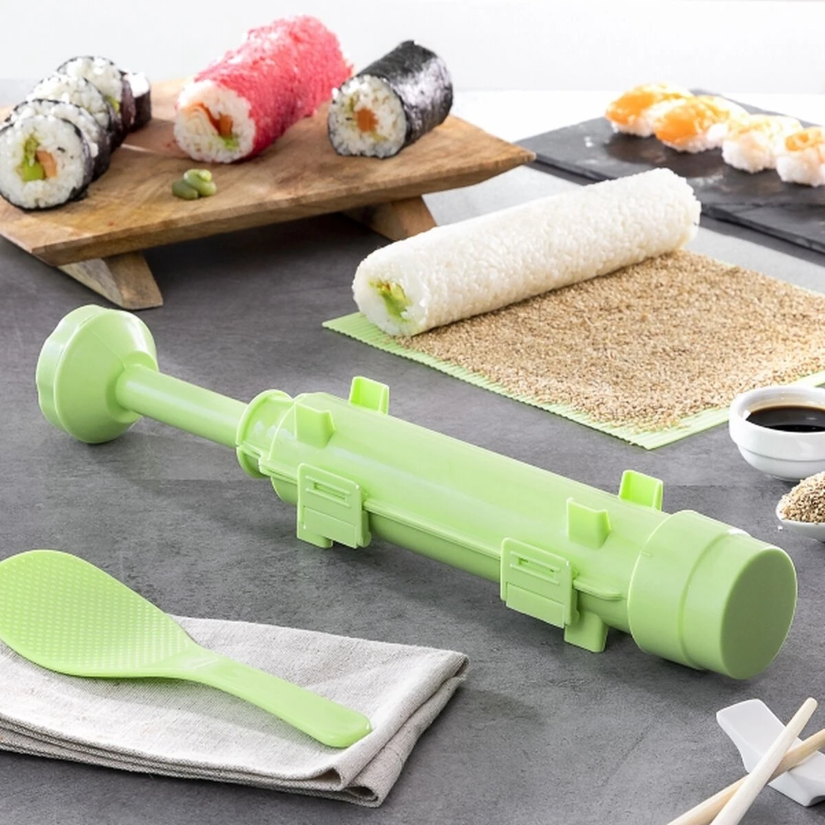 Fabula Sushi Bazooka 3 Delig - Sushi Maker - Sushi Kit - Inclusief Recepten - Afbeelding 5