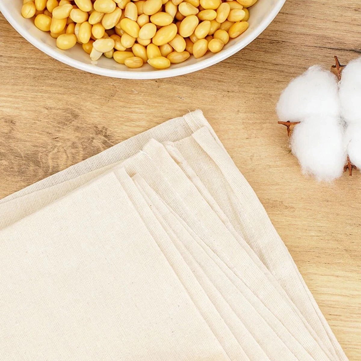 Kaasdoek - Neteldoek Ongebleekt - Passeerdoek - Zeefzak - 180x90cm - Katoen - Afbeelding 2