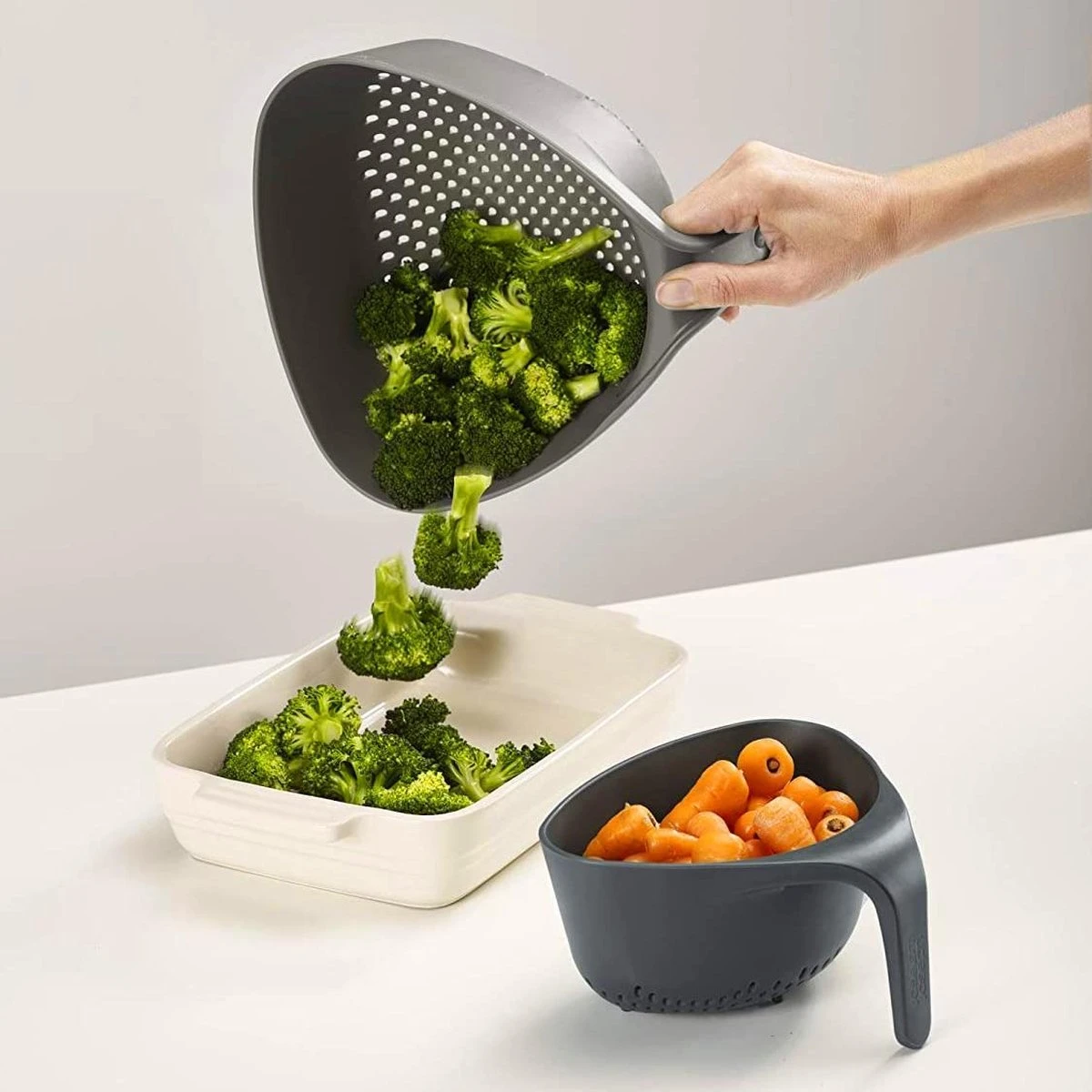 Joseph Joseph Nest Colanders Vergiet Grijs - 2 Delig