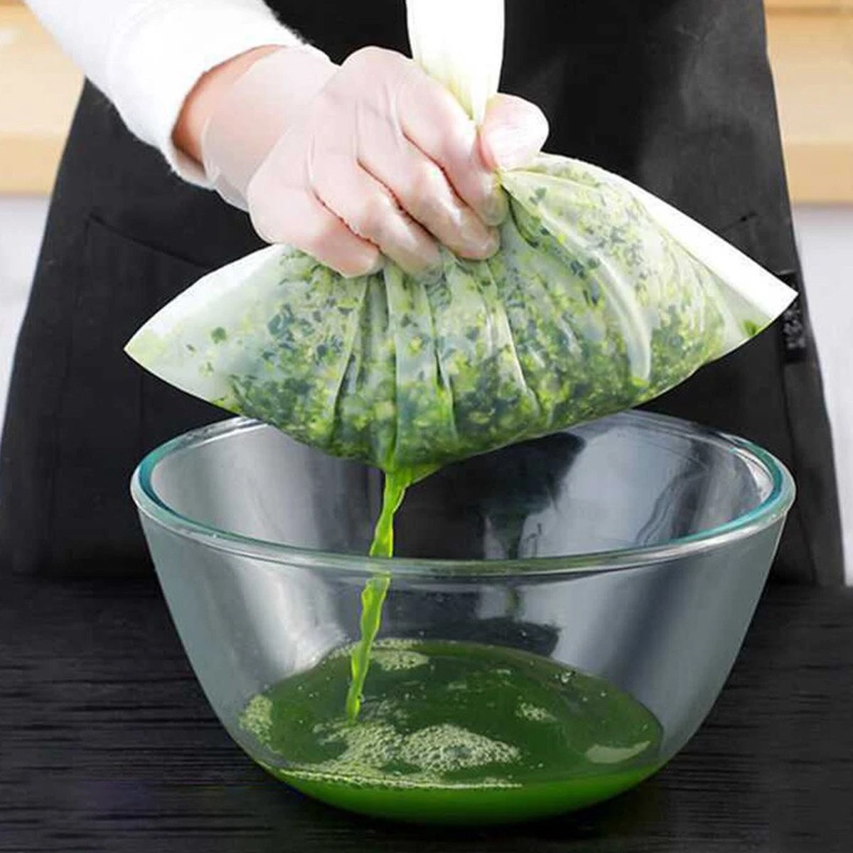 Kaasdoek - Passeerdoek - Neteldoek - Passeerzeef - Notenmelkzak - Zeefdoek - 200 Mesh - 30x45 Cm - Afbeelding 4