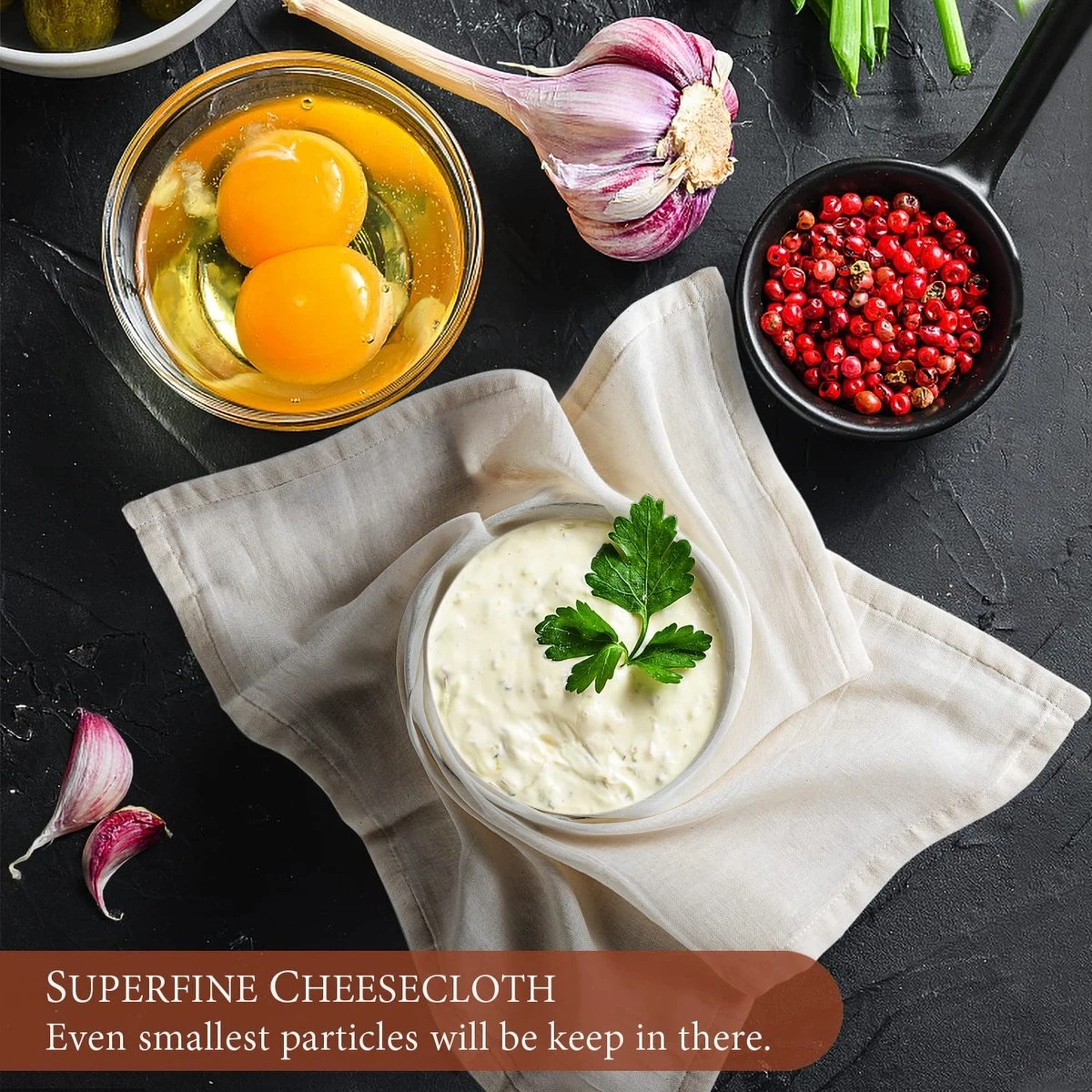 BOTC Kaasdoek - Passeerdoek - 95 X 90 Cm - 2 Stuks -zachte Neteldoek - Passeerdoek - 100% Linnen – Ongebleekt - Micromousseline - Afbeelding 9