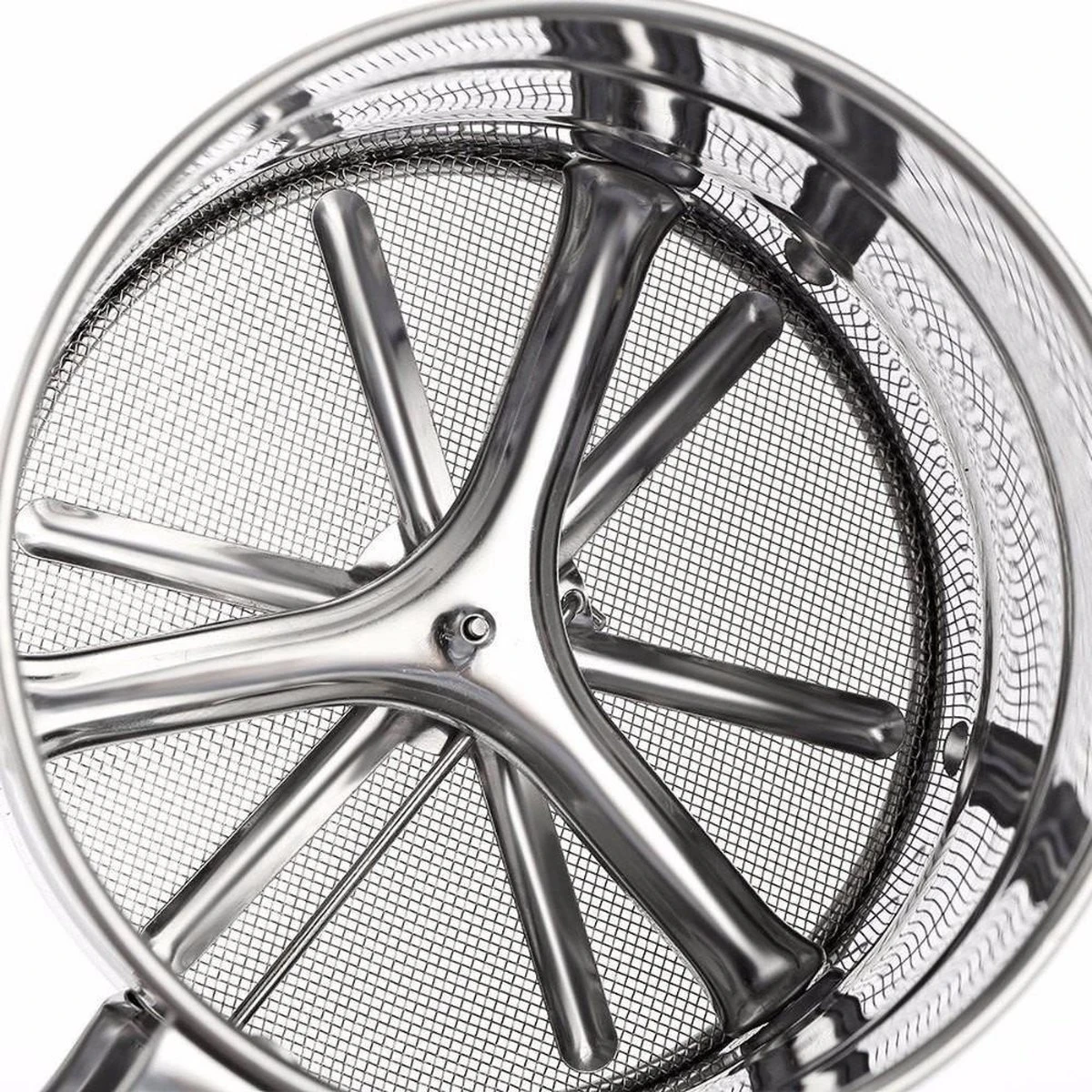 Professionele RVS Meelzeef - Bloemzeef - Poedersuikerzeef - Suikerzeef - Bakgerei - Stooier - Keuken Tafel -Roestvrij Staal - Draai Meel Zeef - Bloem Zeef - Poedersuiker Zeef - - Afbeelding 11