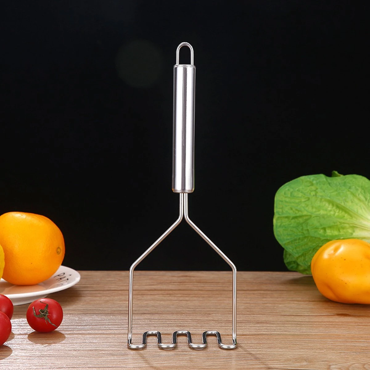 YUGN Pureestamper Aardappelstamper Stamper - Pureerder Stampotstamper - RVS - Cadeau Tip - Afbeelding 2