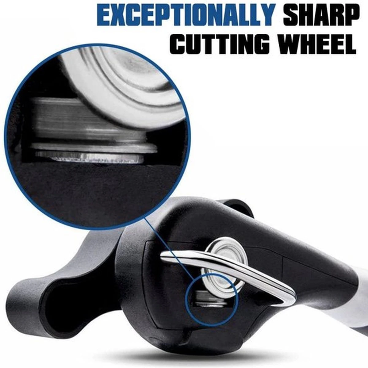 BOTC Blikopener - Veilig - Blikopener Met Bieropener - Opent Zonder Scherpe Randen - Hersluitbaar - RVS - Silicone - Zwart - Afbeelding 5