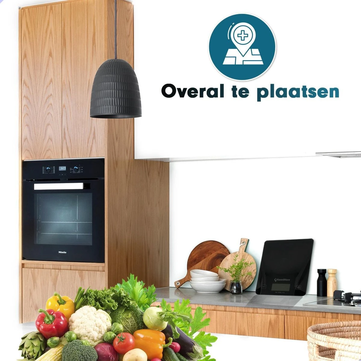 MaxedMore Digitale Keukenweegschaal Met Bluetooth En App - Digitale Precisie Weegschaal Voor Keuken - Tare / Tarra Functie - Weegt Tot 5000 Gram (5kg) - Werkt Op Batterijen - Smart Touch Bediening - Gemaakt Van Gehard Glas Met Antislip - Afbeelding 5