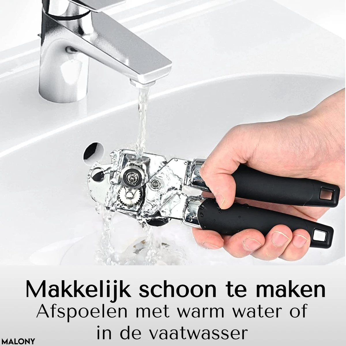 Malony RVS Blikopener - Flesopener - Bieropener - Opener - Stevig Handvat - Vaatwasser Bestendig - Zwart - Afbeelding 4