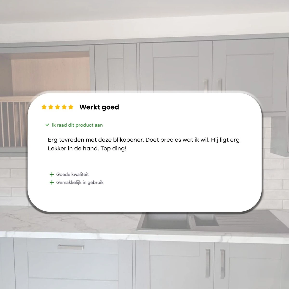 Proudproducts Blikopener - RVS - Handvat - 19cm - Duurzame En Veilige Opener Voor Blikken - Afbeelding 5