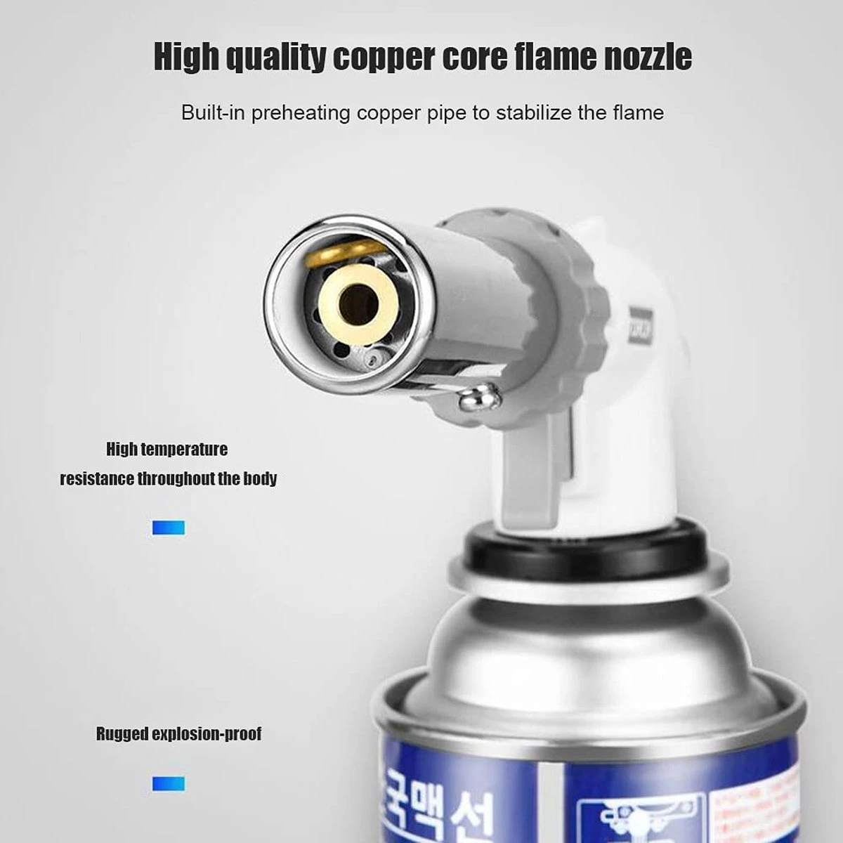 Gift Land® Crème-Brûlée Gasbrander -barbecue Starter - Soldeerbrander + 4 Butaan Gasflesjes - Voordeelverpakking - Afbeelding 7