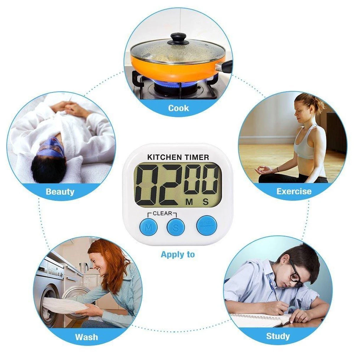 Gohh Digitale Kookwekker - Groot Display - Stevige Magneet - Luid Alarm - Afbeelding 7