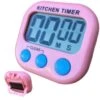 Merkloos Digitale Kookwekker Roze - Groot Display - Magneet