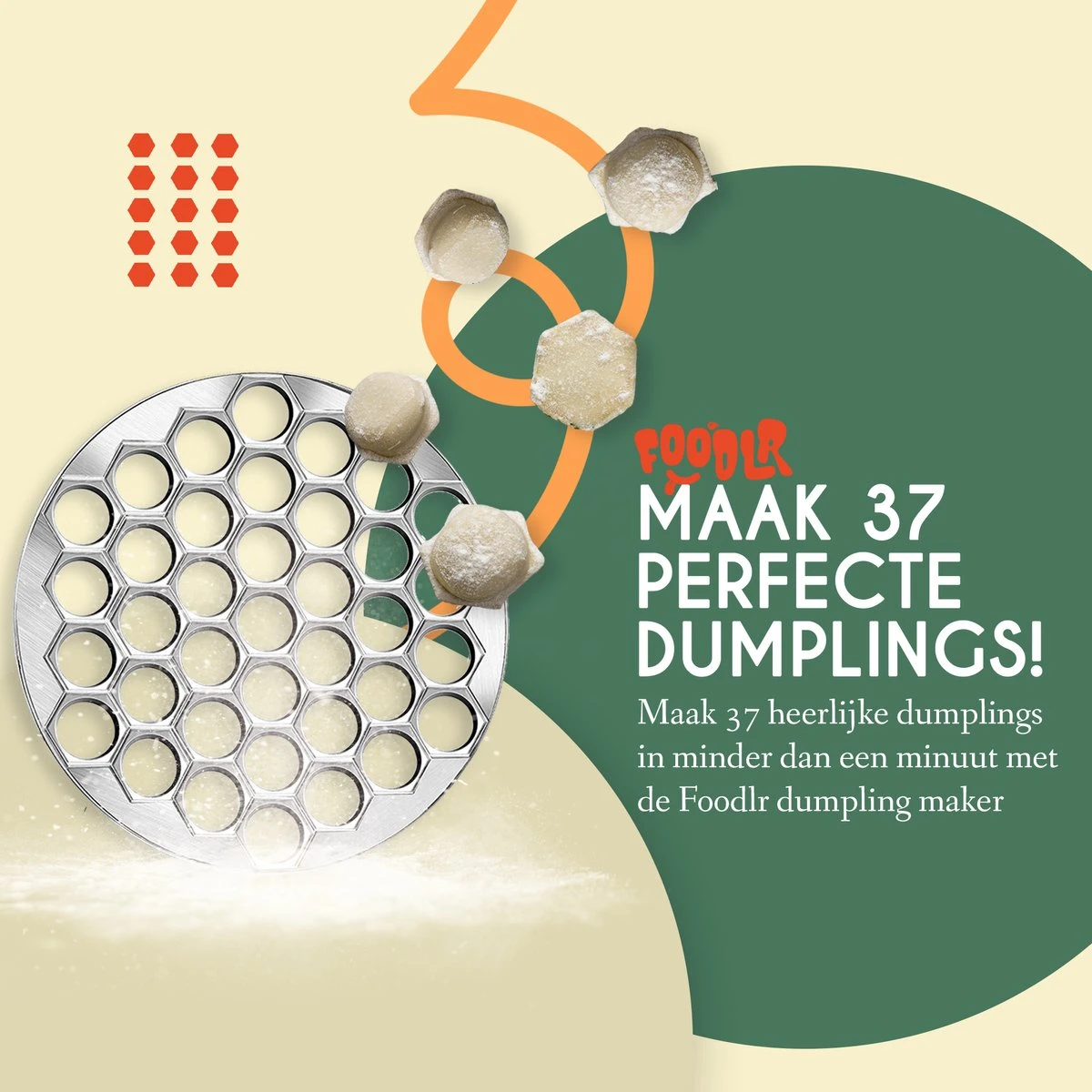 Foodlr Dumpling Maker Met 37 Gaten - Ravioli Maker Keuken Accessoires + Met Dumpling Kookboek - Afbeelding 4