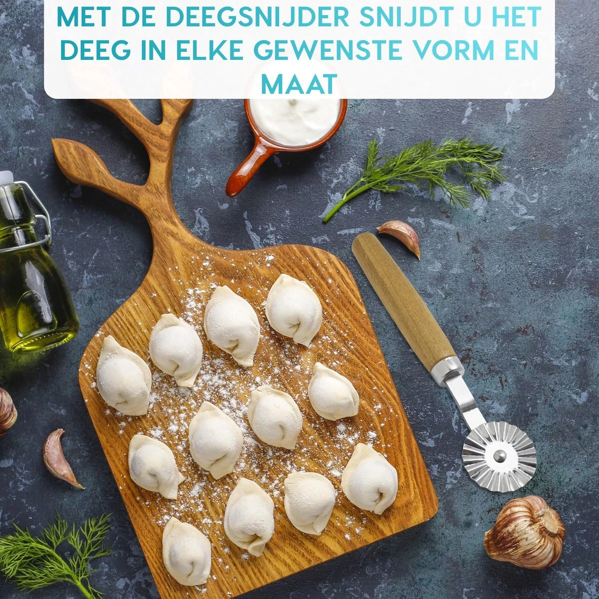 Qualisce Dumpling Maker - Ravioli Snijder - Deegroller - Rvs - Afbeelding 5