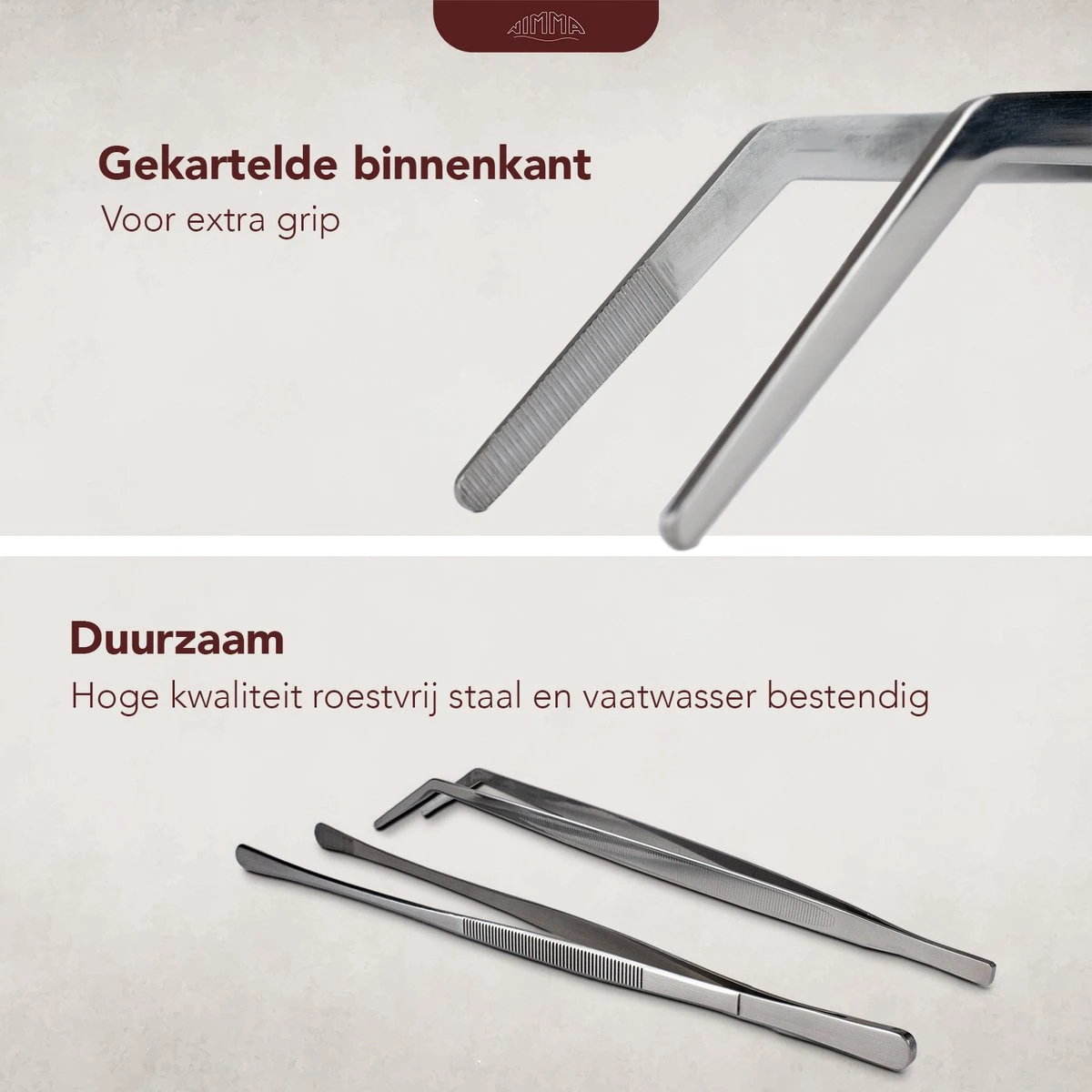 Nimma® Vleespincet - Set Van 2 - Serveertang - Keukenpincet 32 Cm - RVS - Afbeelding 2