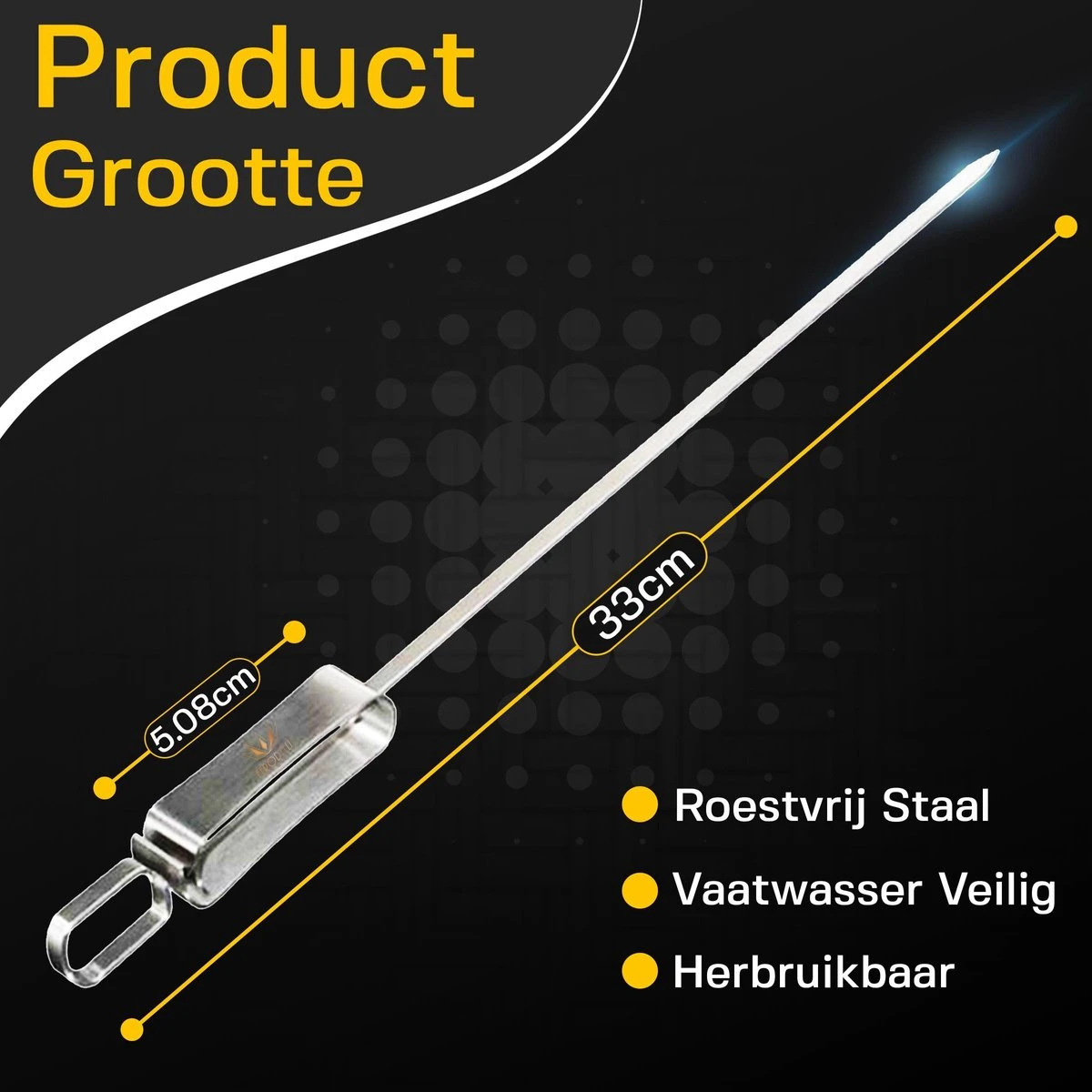 Ferodelli Kebab Spiezen - Bbq Spiezen - Set Van 6 - Barbeque Accesoires - Premium - Afbeelding 2