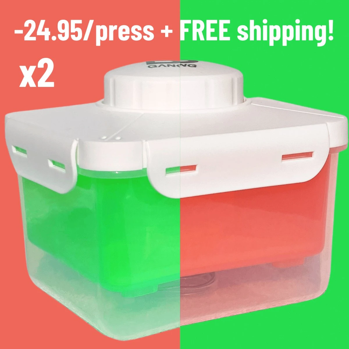 BGANG Tofu Pers/Tofu Press + Marineer Box Incl. Recepten E-boek En Tofu Start Cursus - 2-in-1 Functie - Vegan - Vegetarisch - Afbeelding 3