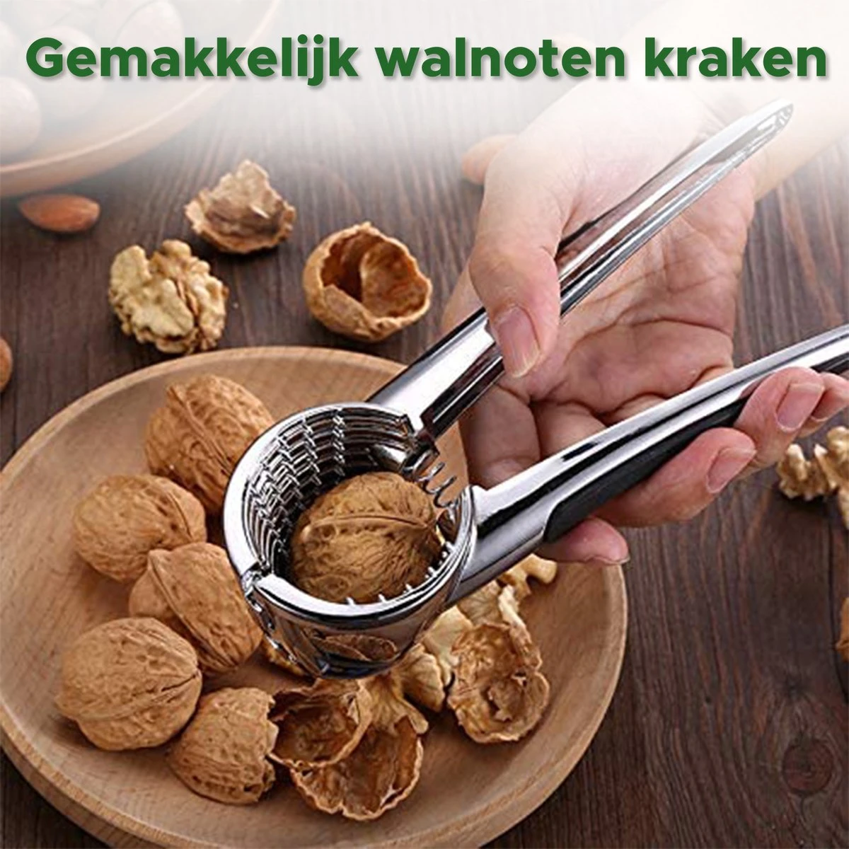 Bikolo - Notenkraker - Walnotenkraker - Walnoot Kraker - Notenprikker + E-Book Kookboek - Afbeelding 2